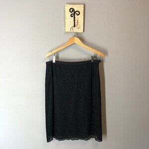 Nine & Co. Women's Skirt, Black Lace, Size 12
